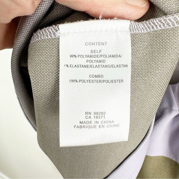 NWT Tibi - The Rugby Dress Purple Green‎ Striped 3/4 Sleeve Mini Dress XS - Picture 14 of 15